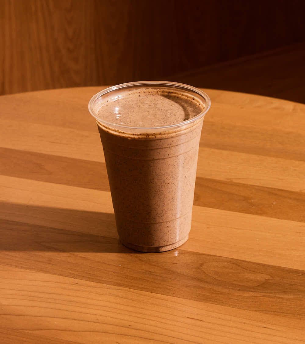 Dae Fuel coffee and peanut butter protein smoothie