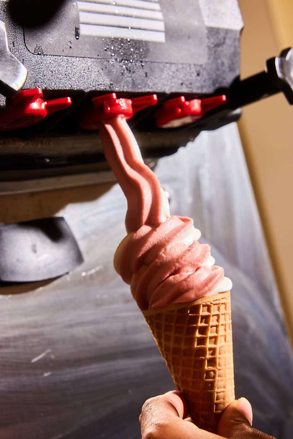 Strawberry Sorbet soft serve